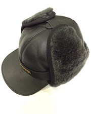 Avcı Kulaklı Şapka Deri Şapka